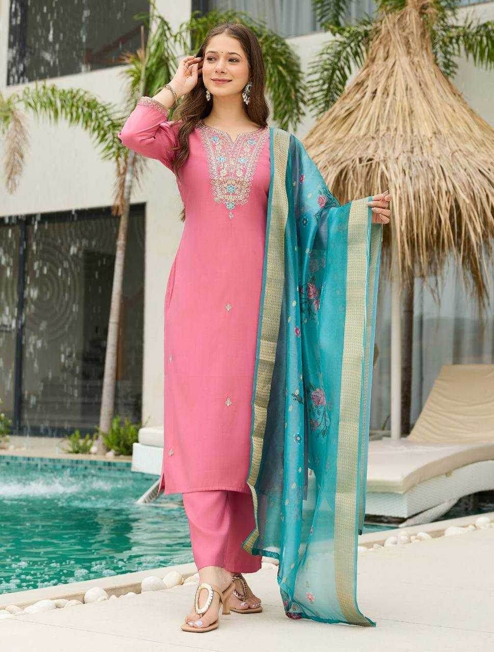 Viscose Designer Embroidered Kurti - MYLUXURY LANE ENTERPRISE